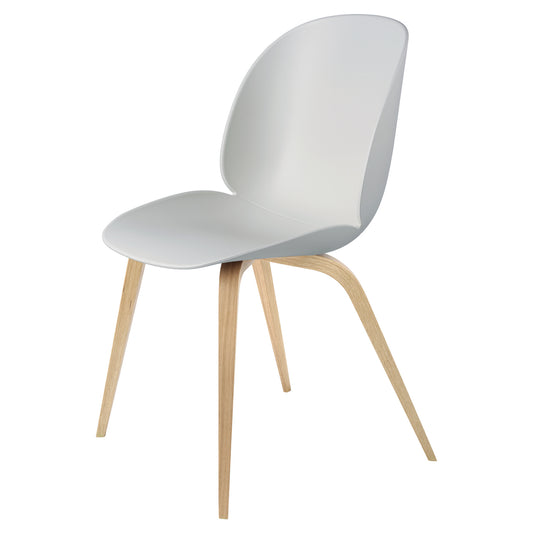 Beetle Unupholstered Dining Chair - Lunar Gray, Oak Semi Matte Lacquered Base