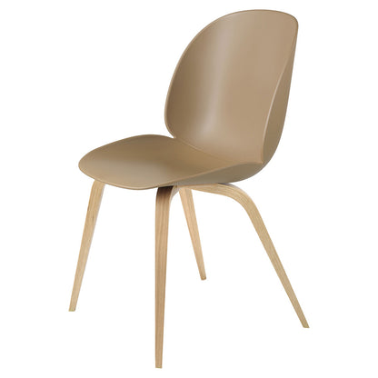 Beetle Unupholstered Dining Chair - Pebble Brown, Oak Base