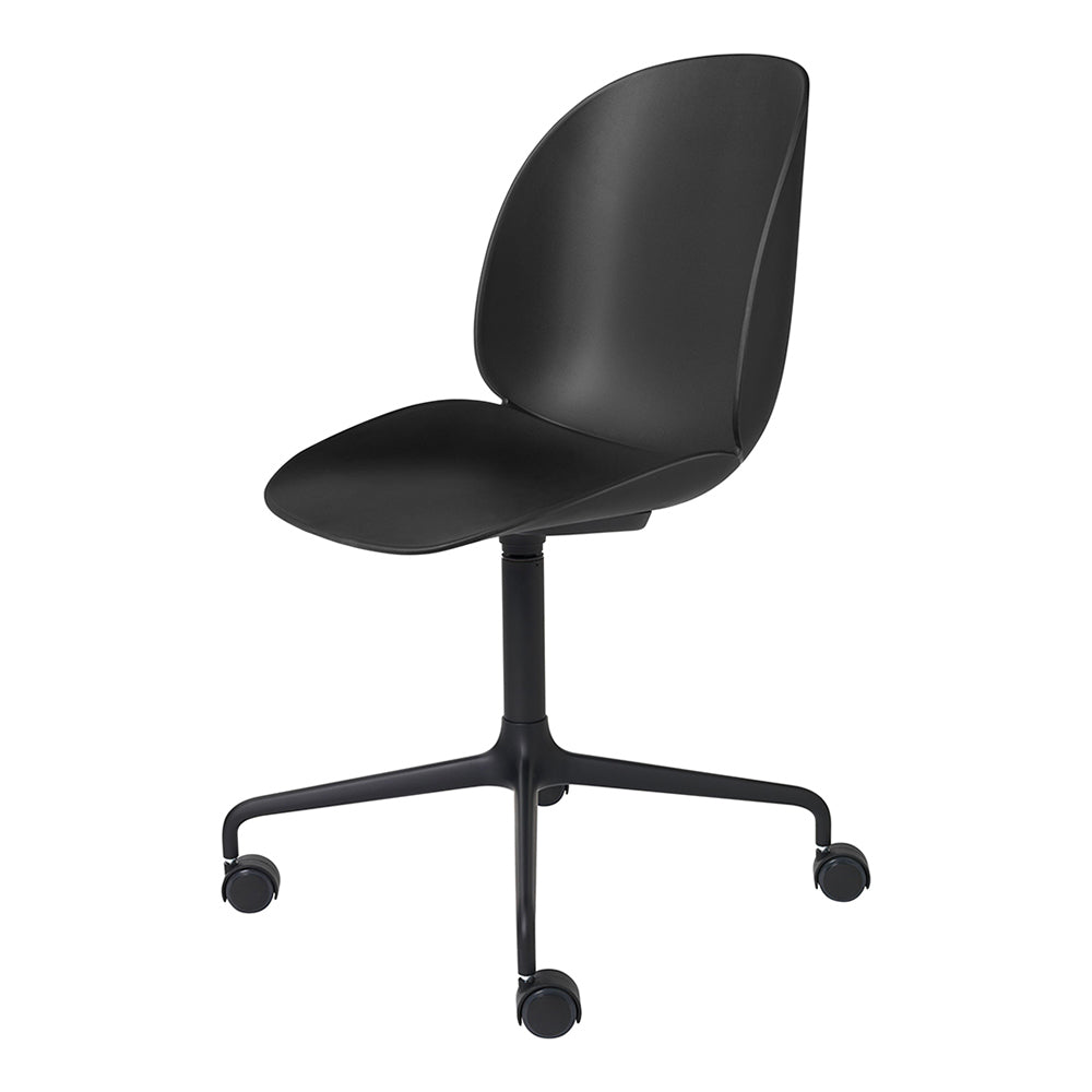 Beetle Unupholstered Meeting Chair - 4-Star Base With Castors