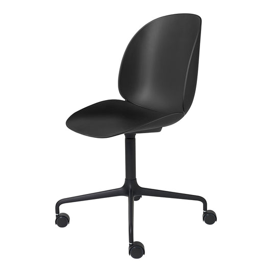 Beetle Unupholstered Meeting Chair - 4-Star Base With Castors