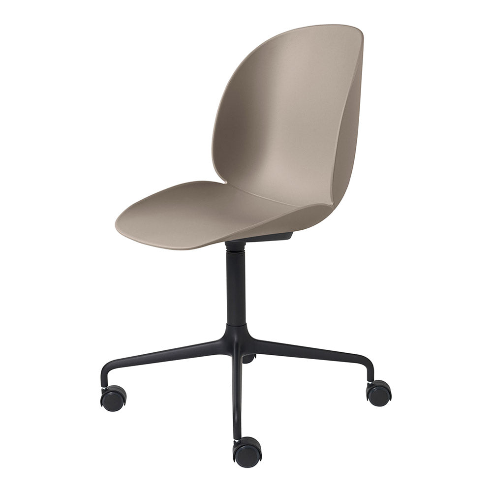 Beetle Unupholstered Meeting Chair - 4-Star Base With Castors
