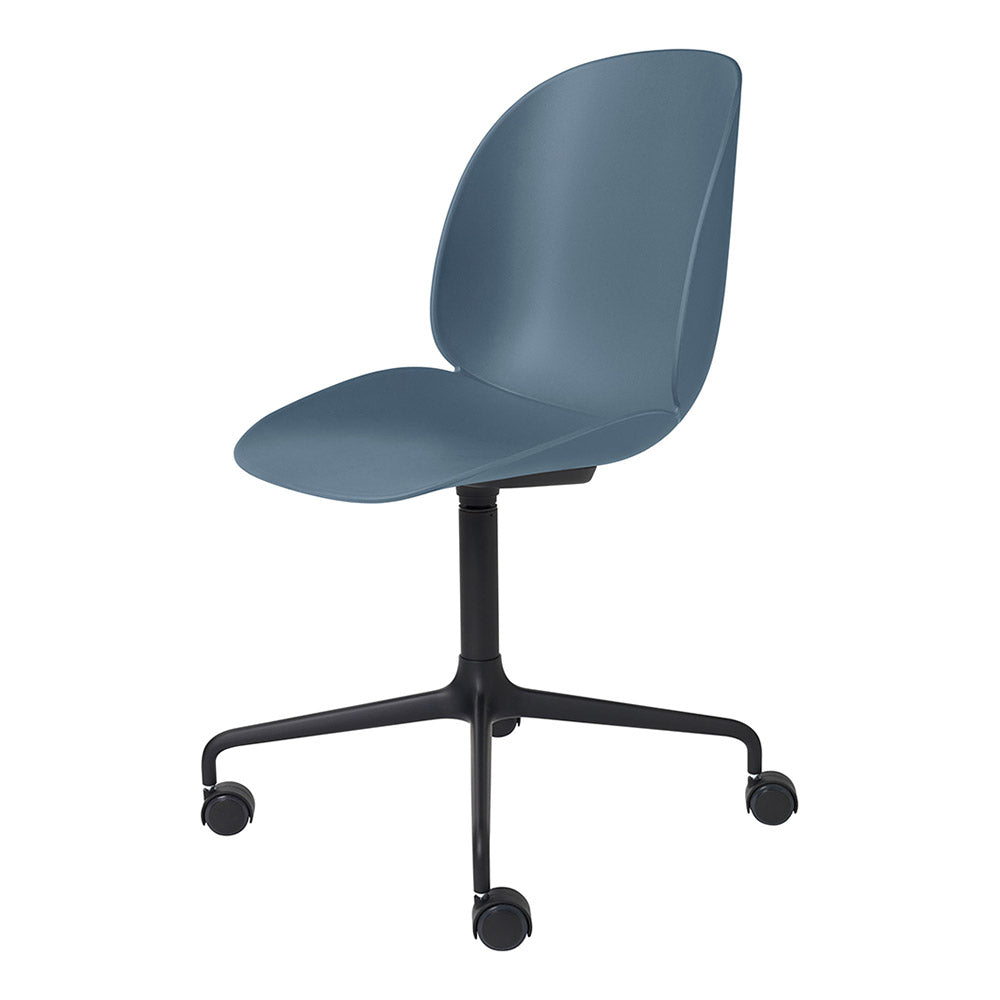 Beetle Unupholstered Meeting Chair - 4-Star Base With Castors