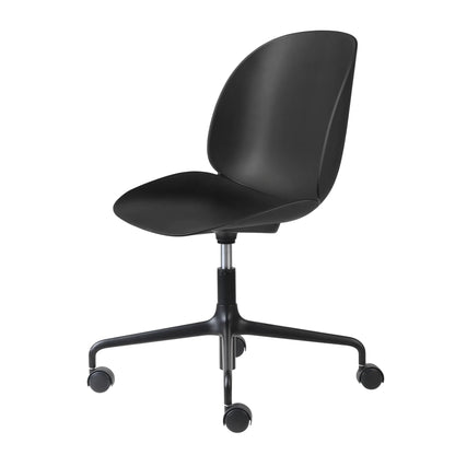 Beetle Unupholstered Meeting Chair - Height Adjustable with Castors