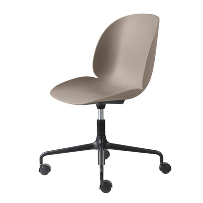 Beetle Unupholstered Meeting Chair - Height Adjustable with Castors