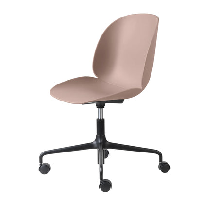 Beetle Unupholstered Meeting Chair - Height Adjustable with Castors