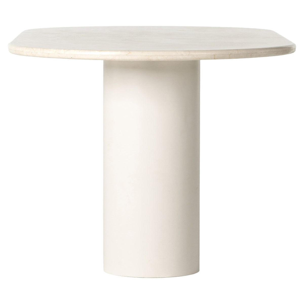 Belle Oval Dining Table - Cream Marble