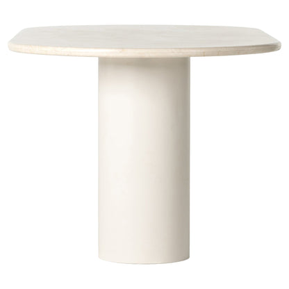 Belle Oval Dining Table - Cream Marble