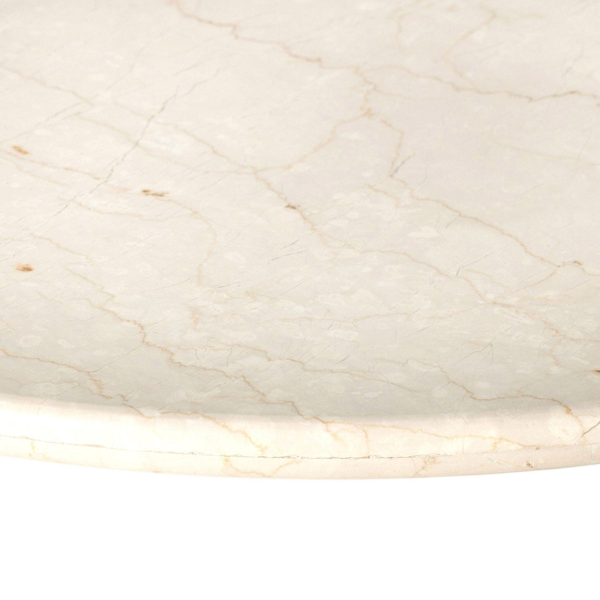 Belle Oval Dining Table - Cream Marble