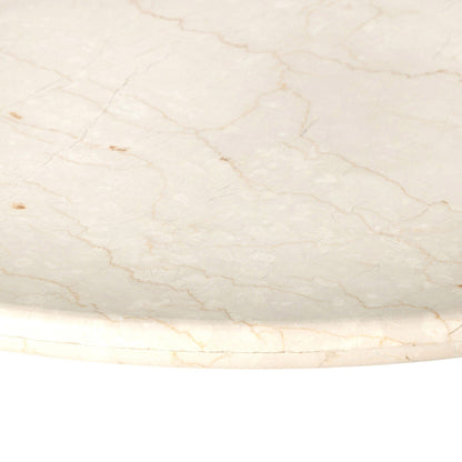 Belle Oval Dining Table - Cream Marble