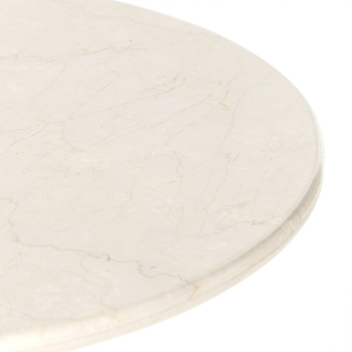 Belle Oval Dining Table - Cream Marble