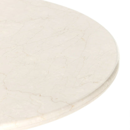 Belle Oval Dining Table - Cream Marble