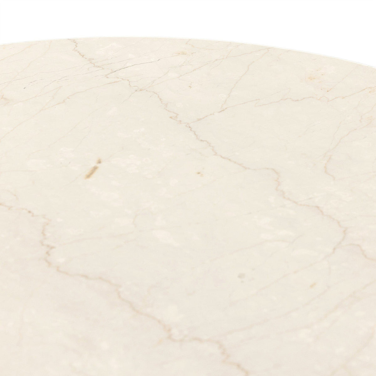 Belle Oval Dining Table - Cream Marble
