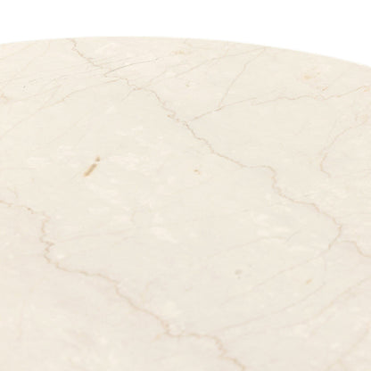 Belle Oval Dining Table - Cream Marble