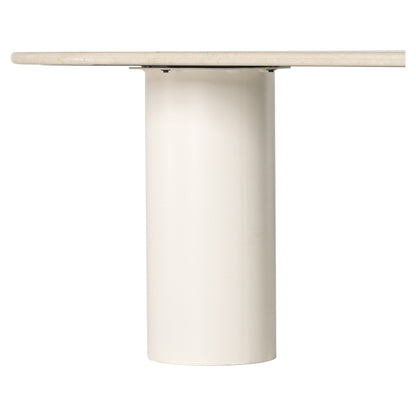 Belle Oval Dining Table - Cream Marble