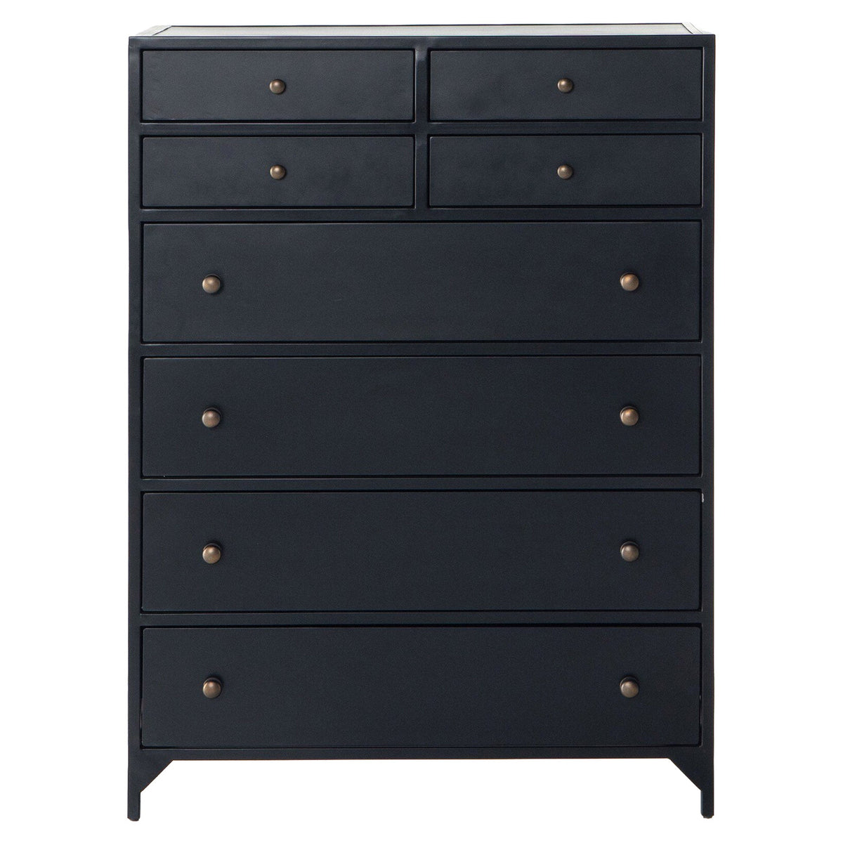 Belmont 8 Drawer Tall Dresser - Black
