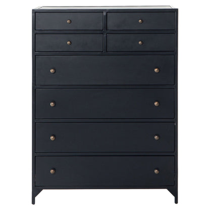 Belmont 8 Drawer Tall Dresser - Black