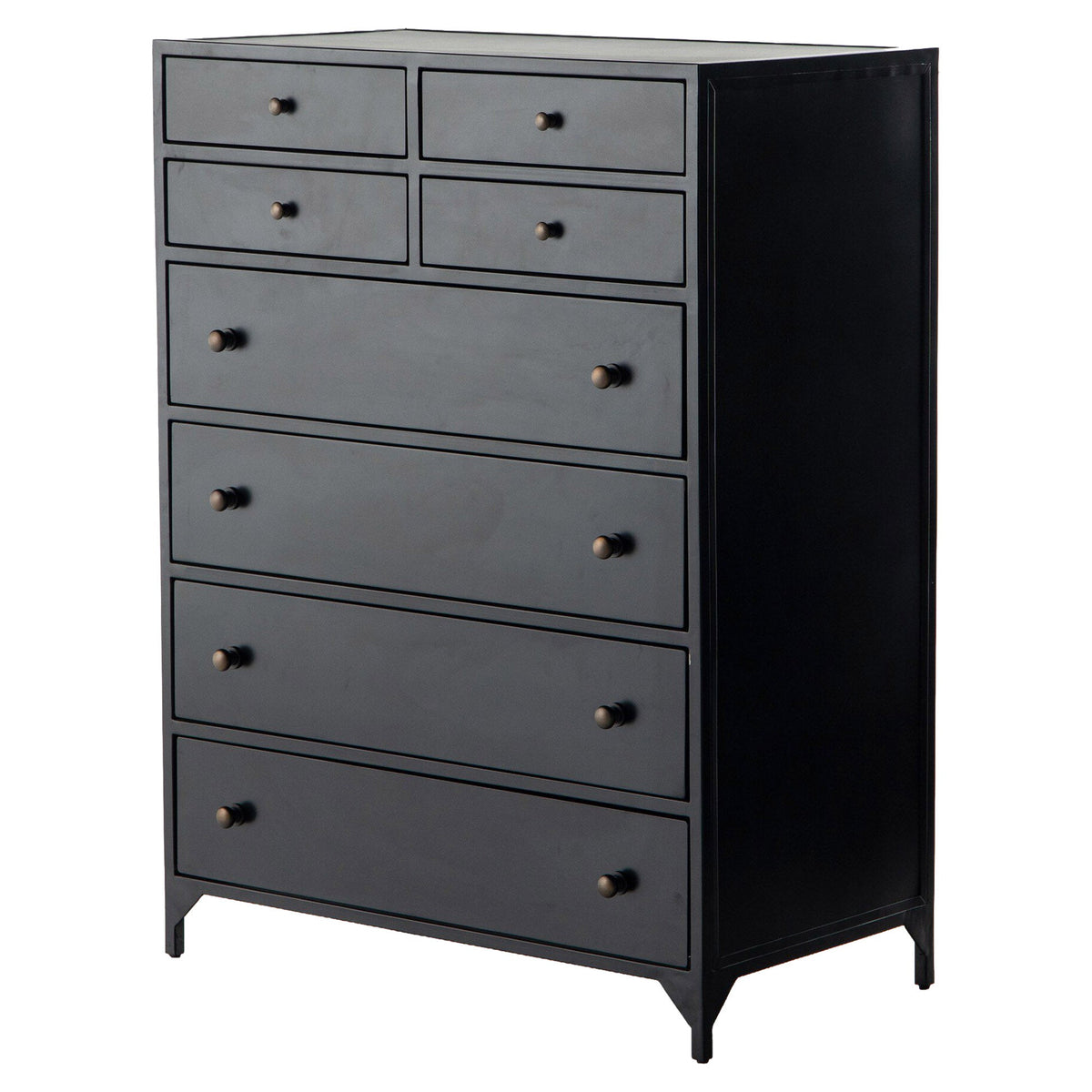 Belmont 8 Drawer Tall Dresser - Black