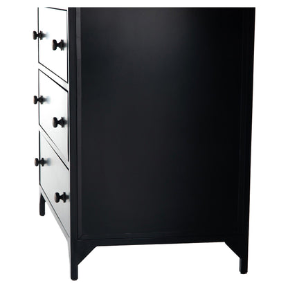 Belmont 8 Drawer Tall Dresser - Black
