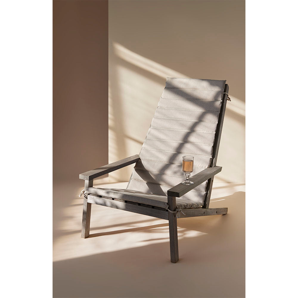 Between Lines Outdoor Deck Chair Cushion - Ash