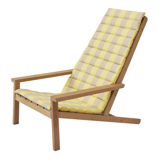 Between Lines Outdoor Deck Chair Cushion - Lemon/Sand Stripe