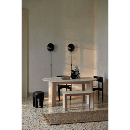 Bevel Extendable Table X2 - White Oiled Beech