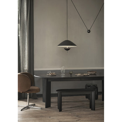 Bevel Extendable Table X2 - Black Oiled Beech