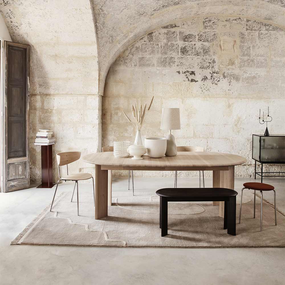 Bevel Extendable Table X2 - White Oiled Oak