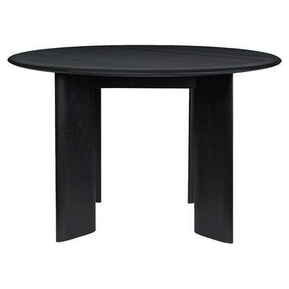 Bevel Round Table - 46.1"W - Black Oiled Beech