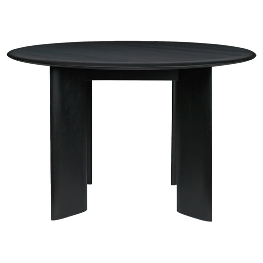 Bevel Round Table - 46.1"W - Black Oiled Beech