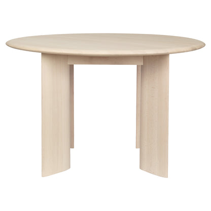 Bevel Round Table - 46.1"W - White Oiled Beech