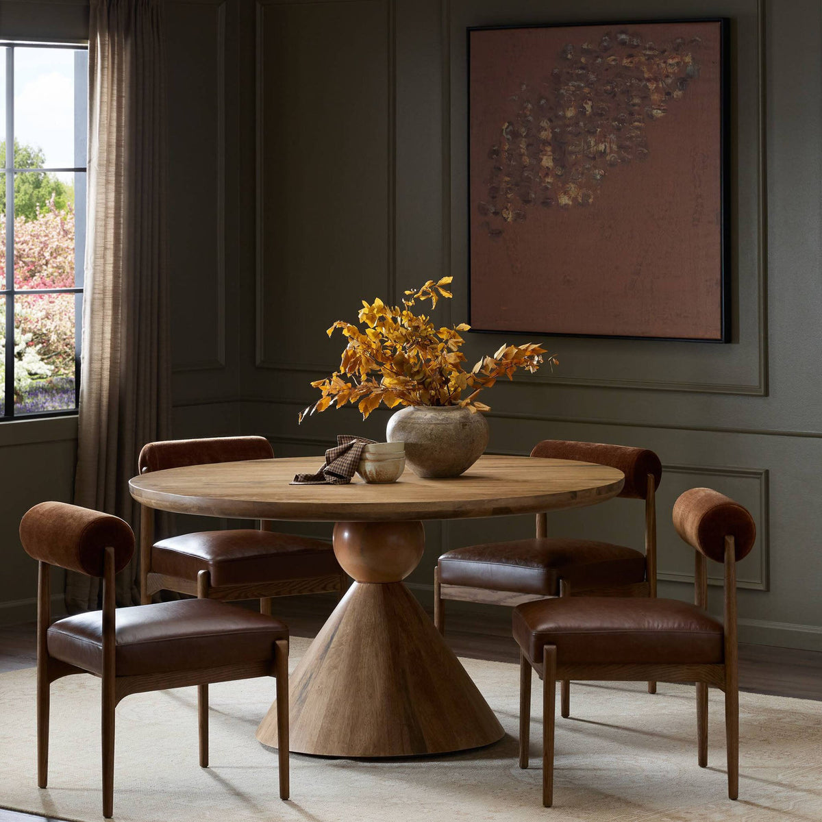 Bibianna Dining Table - Smoked Honey