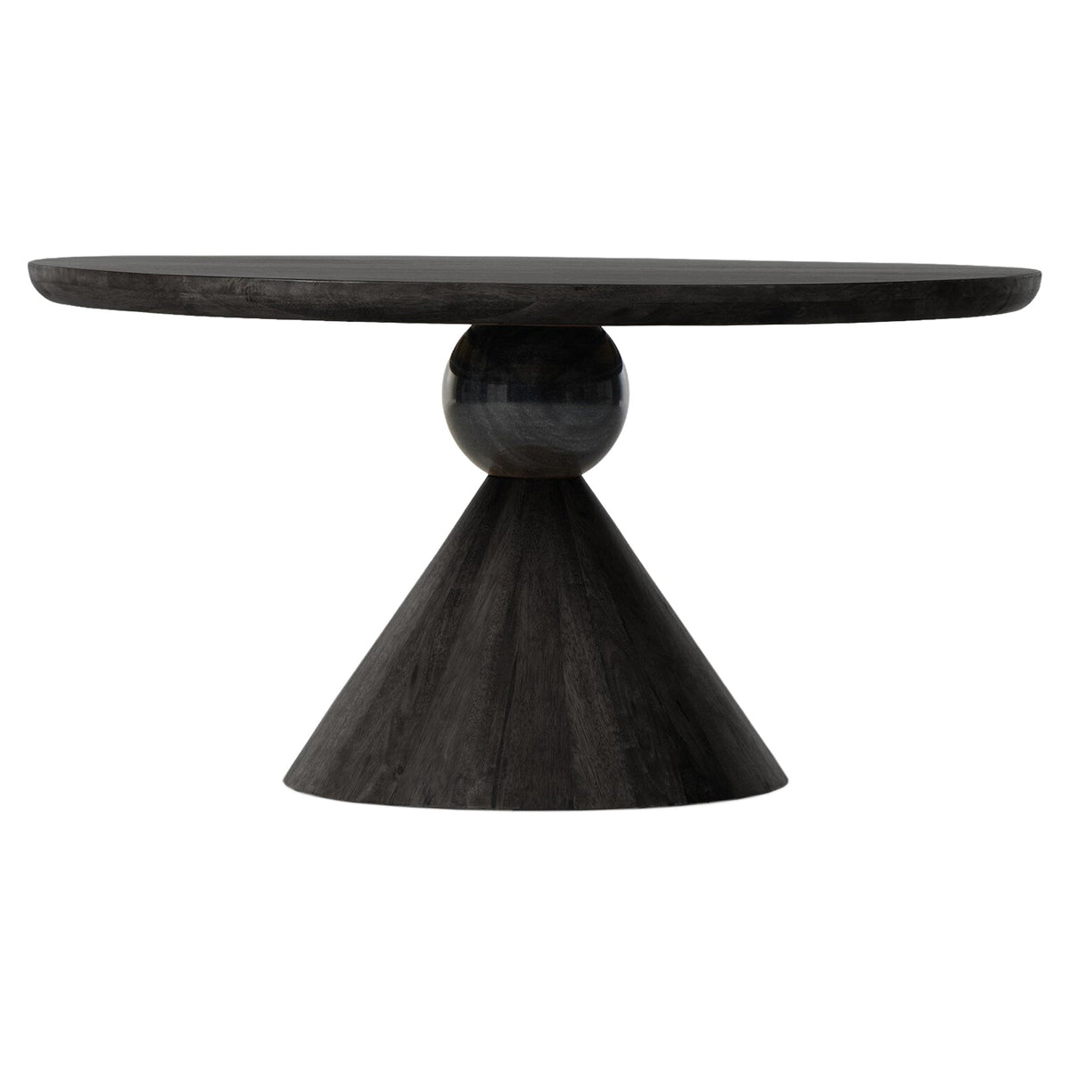 Bibianna Dining Table - Worn Black Parawood