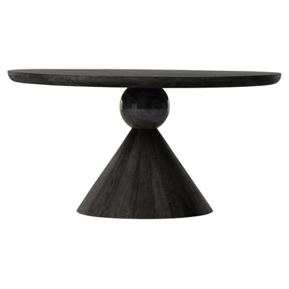 Bibianna Dining Table - Worn Black Parawood