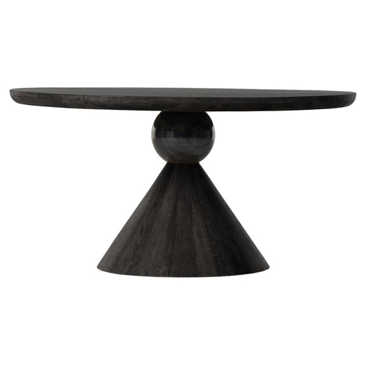 Bibianna Dining Table - Worn Black Parawood