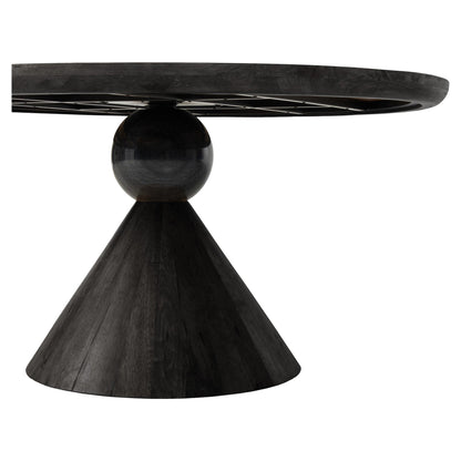 Bibianna Dining Table - Worn Black Parawood