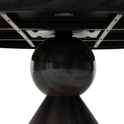 Bibianna Dining Table - Worn Black Parawood
