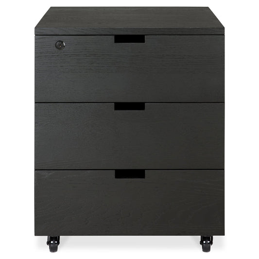 Billy Drawer Unit - Black Oak, With Keylock