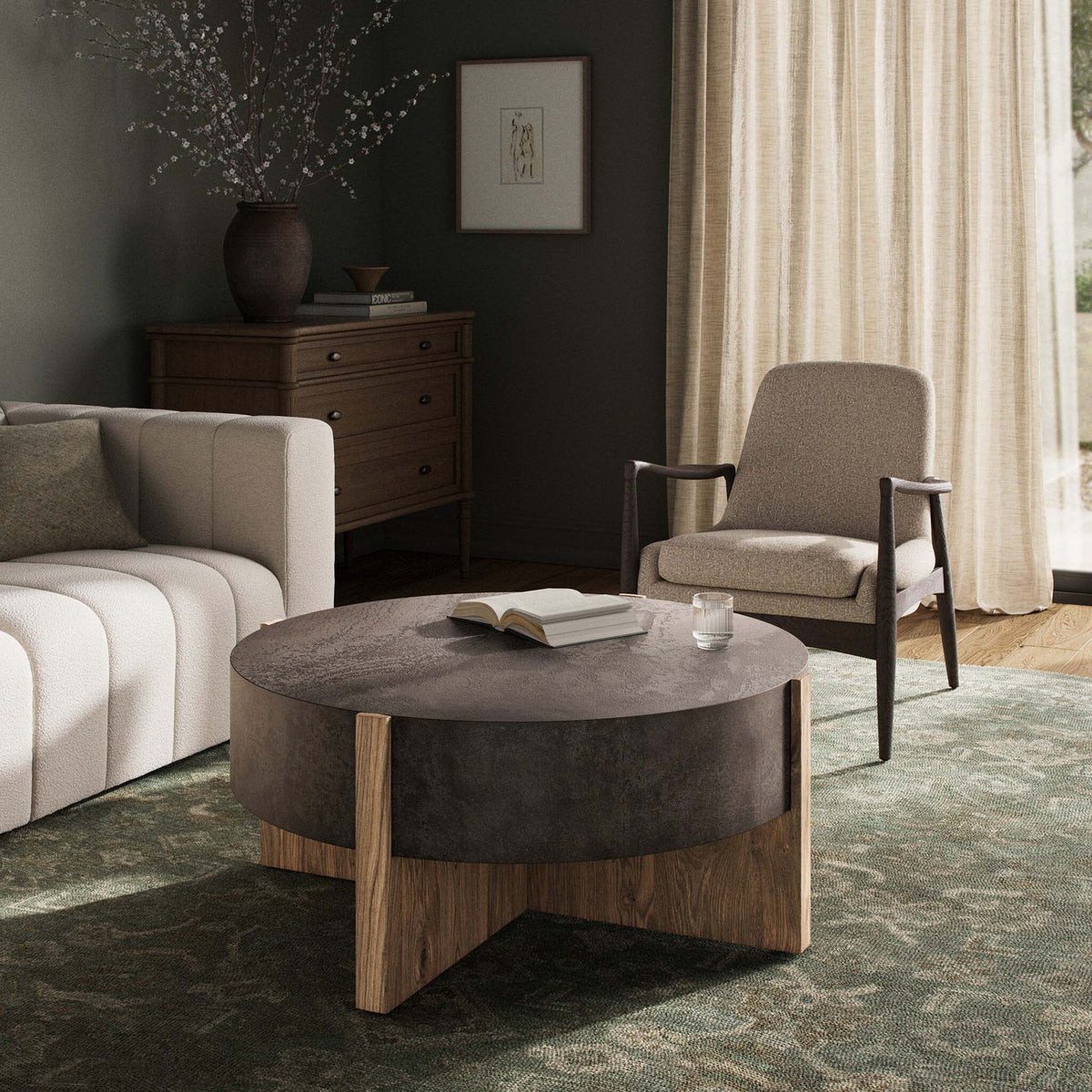 Bingham Coffee Table - Rustic Oak Veneer