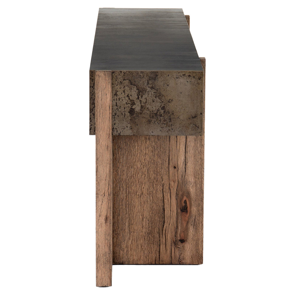 Bingham Console Table - Rustic Oak Veneer