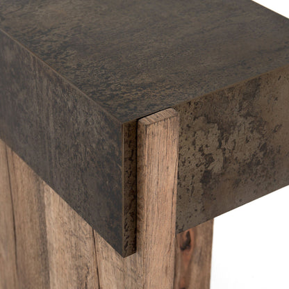 Bingham Console Table - Rustic Oak Veneer
