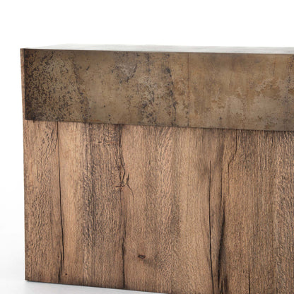 Bingham Console Table - Rustic Oak Veneer