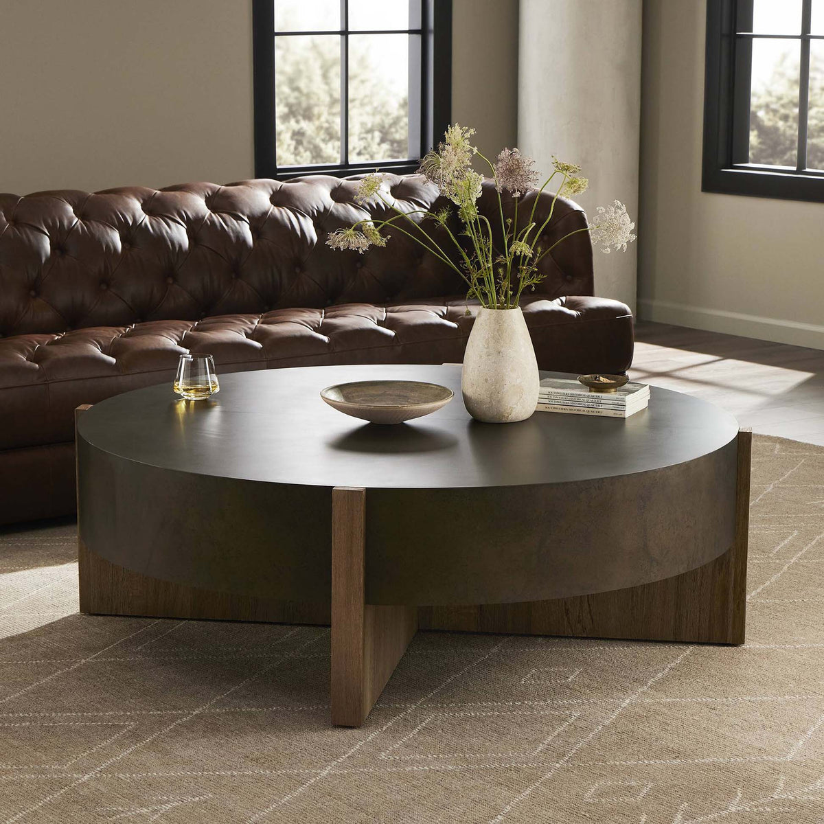 Bingham Large Coffee Table - Distressed Iron