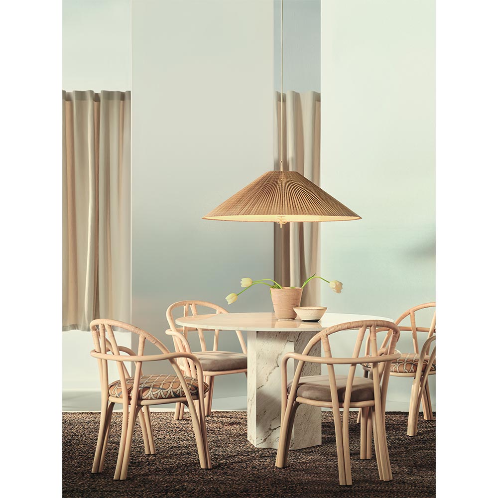 Bistra Dining Armchair - Natural Lacquered Rattan