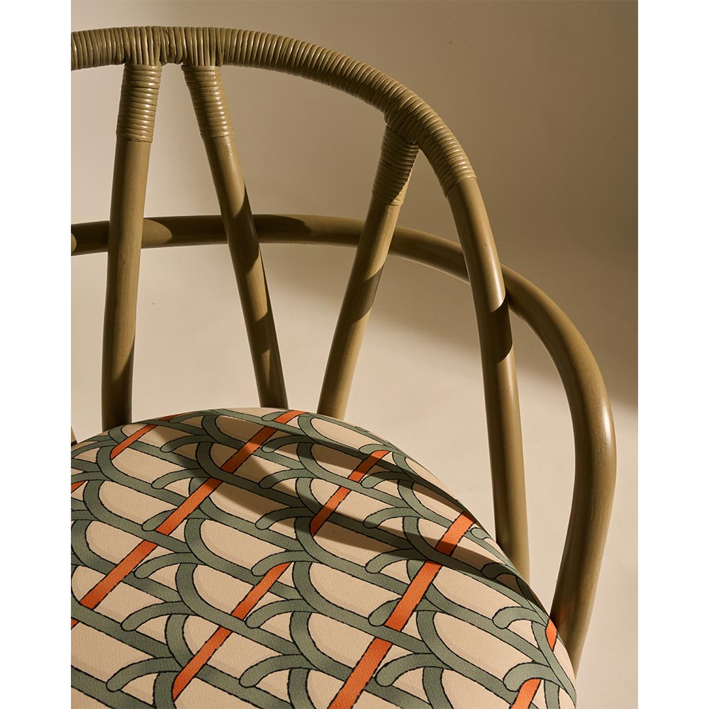 Bistra Dining Armchair - Olive Stained Rattan