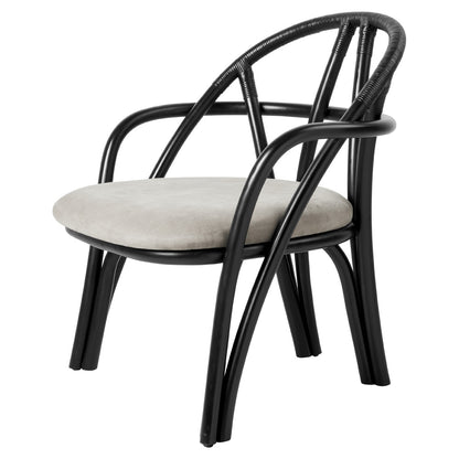 Bistra Lounge Chair - Ebony Painted Rattan