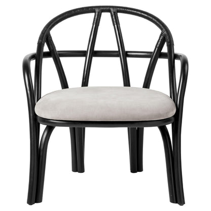 Bistra Lounge Chair - Ebony Painted Rattan