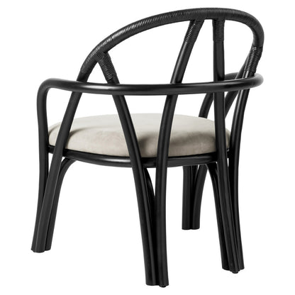 Bistra Lounge Chair - Ebony Painted Rattan