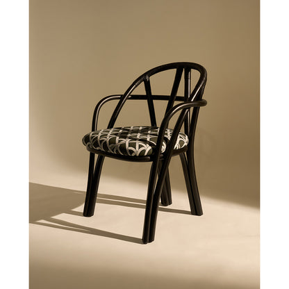 Bistra Lounge Chair - Ebony Painted Rattan