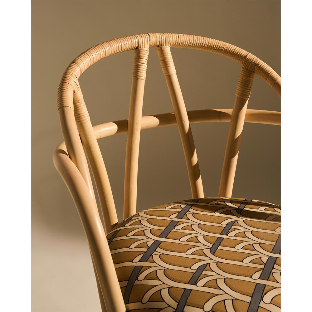 Bistra Lounge Chair - Natural Lacquered Rattan