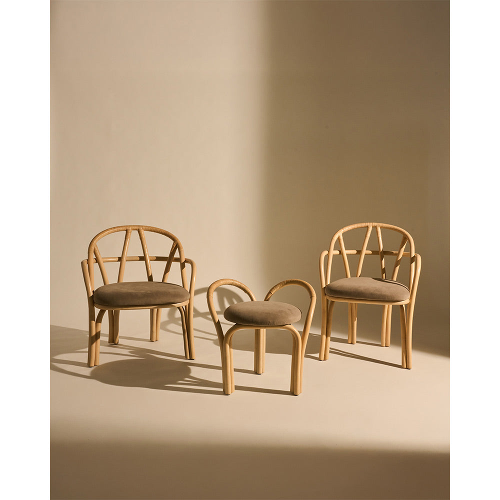 Bistra Lounge Chair - Natural Lacquered Rattan